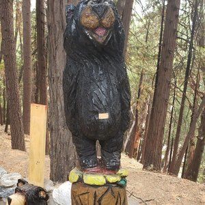 New! Huge Bear Welcome Friends Log